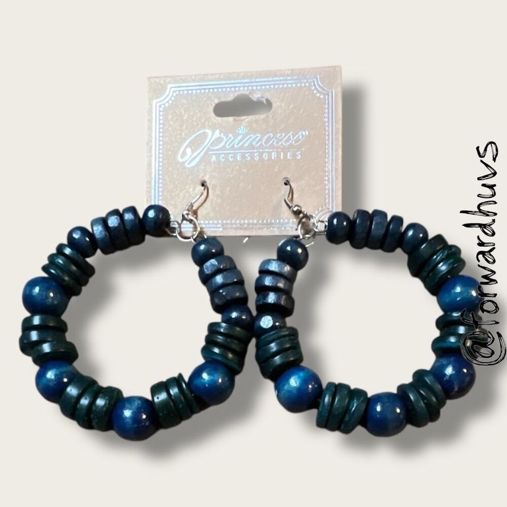 Bundle Sale 3 for $15 | Princess Accessories Blue Hoop Earrings
